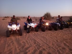 Dubai Activities Package:Private jeep safari Dubai- 30 mins ATV Quad bike, VIP Lounge, Private shesha etc.