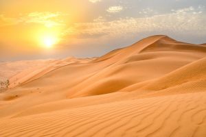 Dubaj východ slunce pouštní safari dubaj S SNÍDANÍ